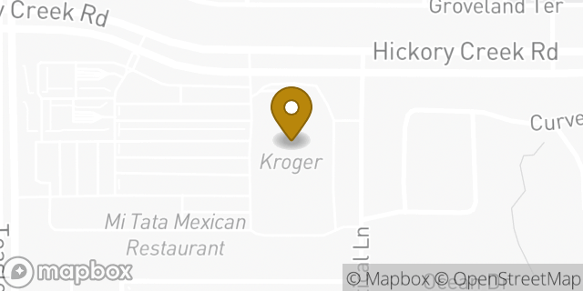 Map showing the location of Kroger in Denton, TX 76210
