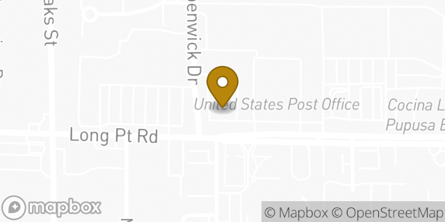 Map showing the location of AutoZone in Houston, TX 77055