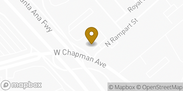 Map showing the location of Amazon Locker - Raincoat in Orange, CA 92868