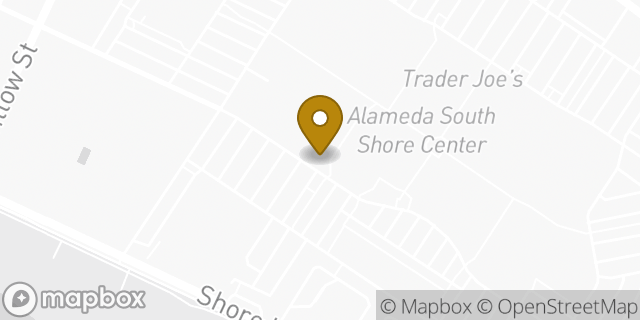 Map showing the location of Starbucks in Alameda, CA 94501
