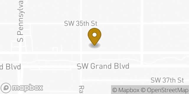 Map showing the location of Grand Boulevard Church of Christ in Oklahoma City, OK 73119