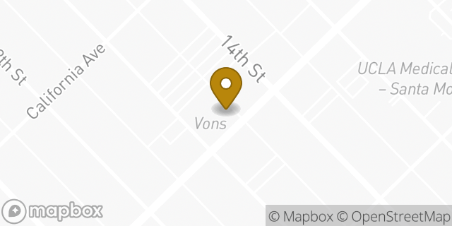Map showing the location of Coinstar in Santa Monica, CA 90403
