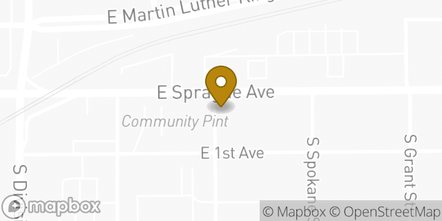Map showing the location of Penske Truck Rental in Spokane, WA 99202
