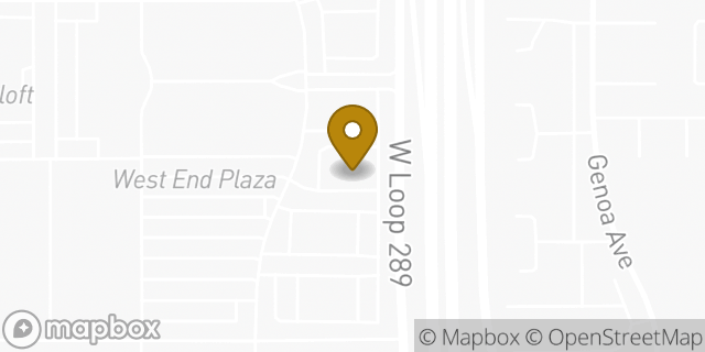 Map showing the location of Panera Bread in Lubbock, TX 79407