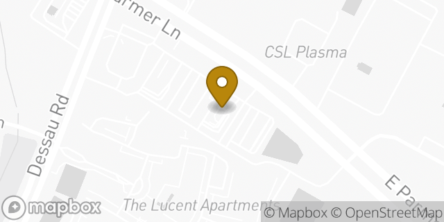 Map showing the location of Parmer in Austin, TX 78754