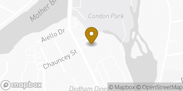 Map showing the location of Amazon Locker - Virginia in Dedham, MA 02026