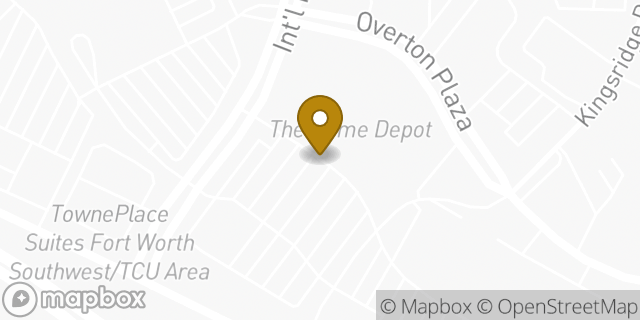 Map showing the location of The Home Depot in Fort Worth, TX 76109