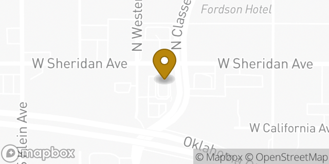Map showing the location of McDonald's in Oklahoma City, OK 73106