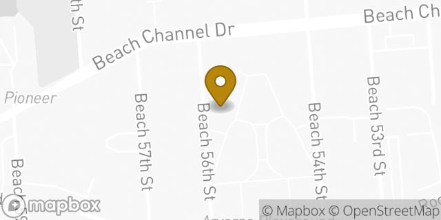 Map showing the location of Amazon Locker - Nation in Arverne, NY 11692