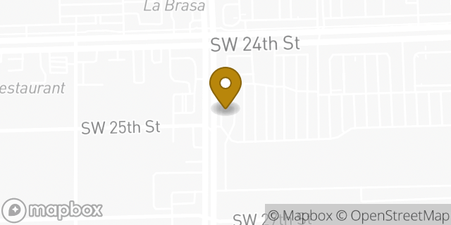 Map showing the location of Starbucks in Miami, FL 33165
