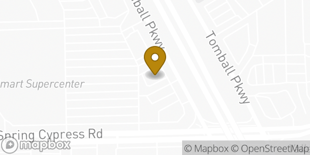Map showing the location of Hwy 249 & Spring Cypress in Tomball, TX 77375