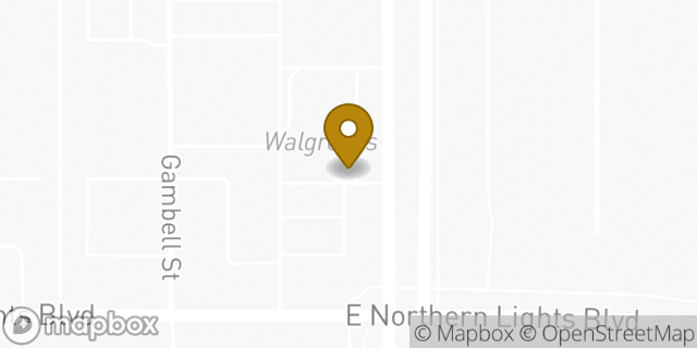 Map showing the location of Walgreens in Anchorage, AK 99503