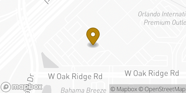 Map showing the location of Levi's Outlet in Orlando, FL 32819