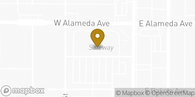 Map showing the location of Safeway in Denver, CO 80209