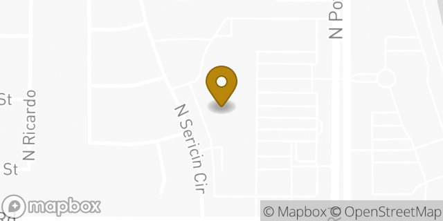 Map showing the location of Starbucks in Mesa, AZ 85215