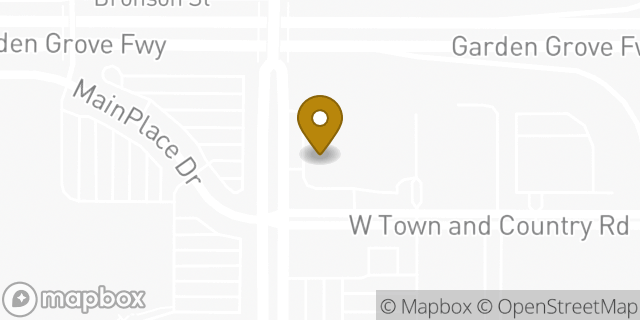 Map showing the location of Subway in Orange, CA 92868