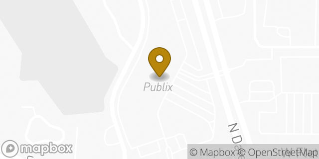 Map showing the location of Publix in Tampa, FL 33618