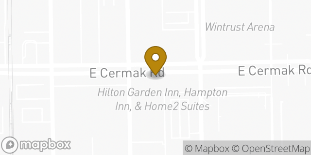 Map showing the location of Starbucks in Chicago, IL 60616