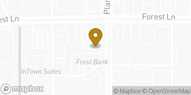 Map showing the location of McDonald's in Dallas, TX 75243