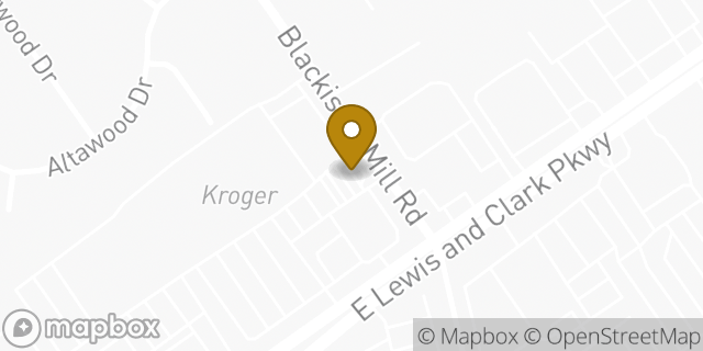 Map showing the location of Kroger Fuel Center in Clarksville, IN 47129