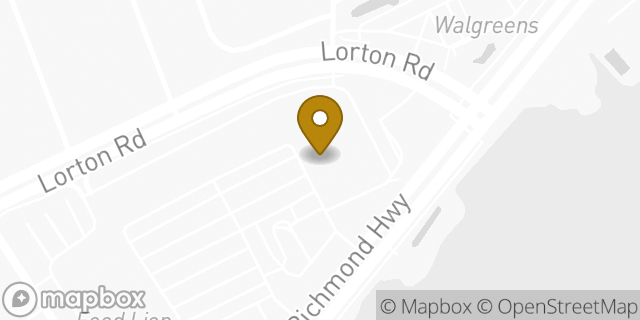 Map showing the location of Amazon Locker - Entrance in Lorton, VA 22079