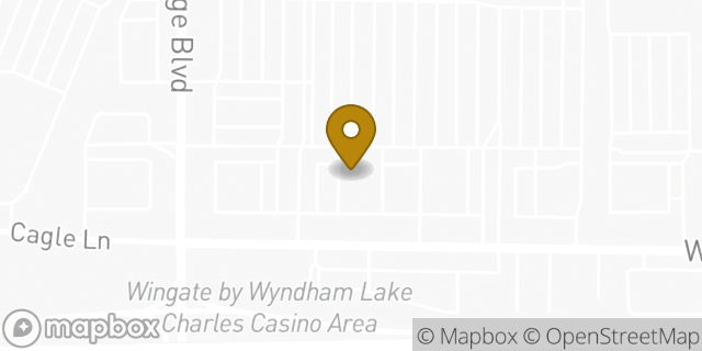 Map showing the location of OneMain Financial in Lake Charles, LA 70601