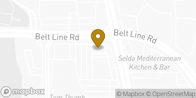 Map showing the location of Bank of America in Dallas, TX 75254