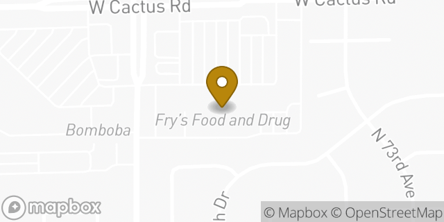 Map showing the location of Fry's Money Services in Peoria, AZ 85381