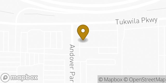 Map showing the location of Subway in Tukwila, WA 98188