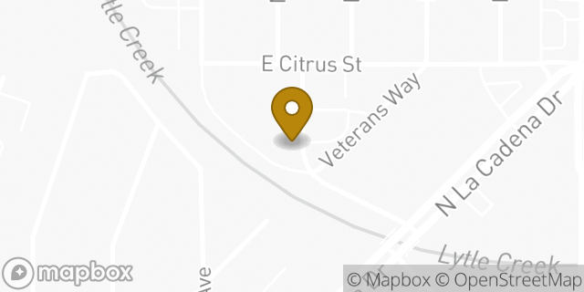Map showing the location of Church of Christ Apostolic Faith in Colton, CA 92324