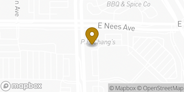 Map showing the location of Chase Bank in Fresno, CA 93720
