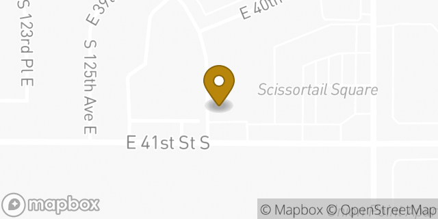 Map showing the location of Subway in Tulsa, OK 74146