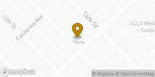 Map showing the location of Vons in Santa Monica, CA 90403