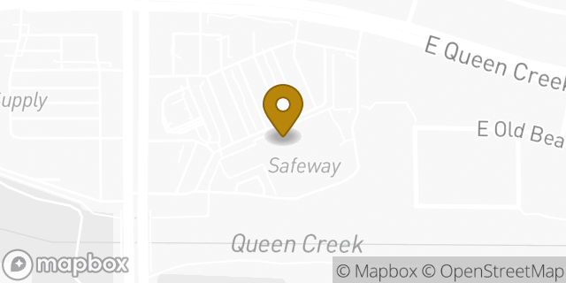 Map showing the location of ATM Safeway in Queen Creek, AZ 85142