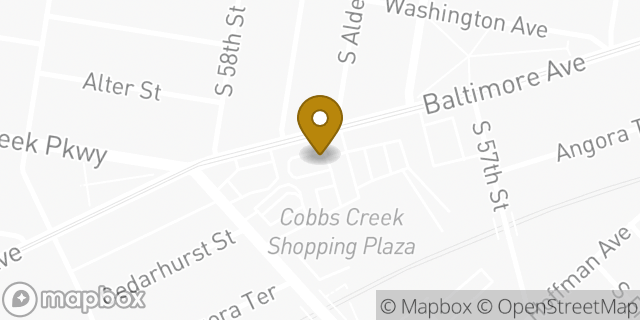 Map showing the location of Dunkin' in Philadelphia, PA 19143