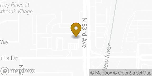 Map showing the location of Amazon Locker - Article in Peoria, AZ 85382