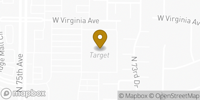 Map showing the location of Target in Phoenix, AZ 85035