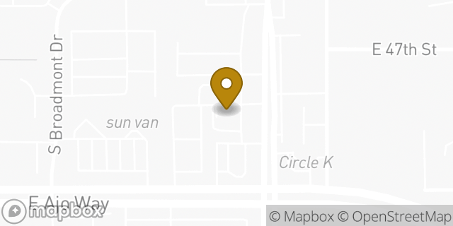 Map showing the location of Subway in Tucson, AZ 85713