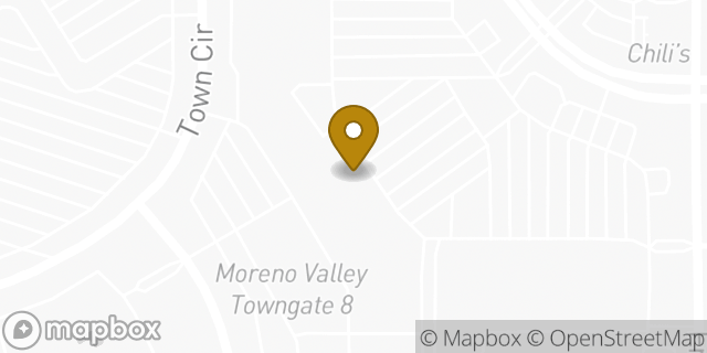 Map showing the location of Amazon Locker - Impulse in Moreno Valley, CA 92553