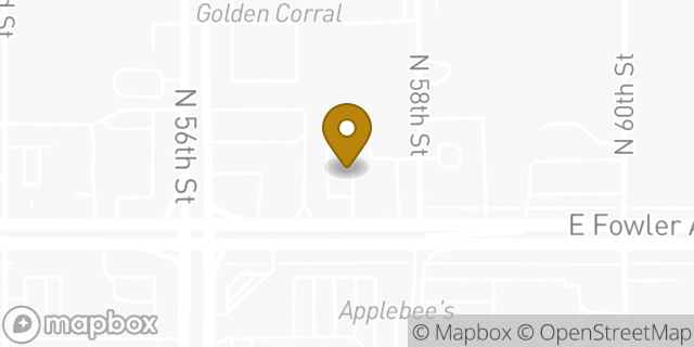 Map showing the location of Dunkin' in Temple Terrace, FL 33617