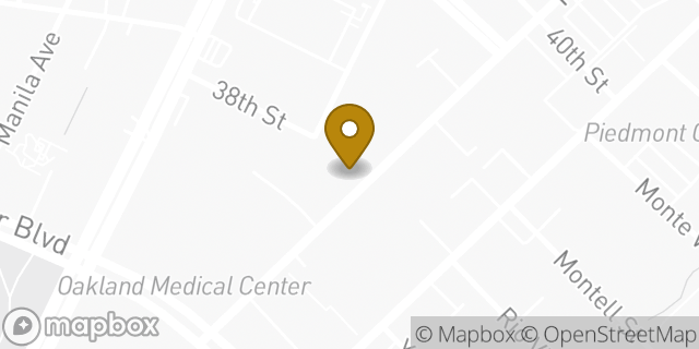 Map showing the location of Kaiser Oakland Injection Clinic in Oakland, CA 94611