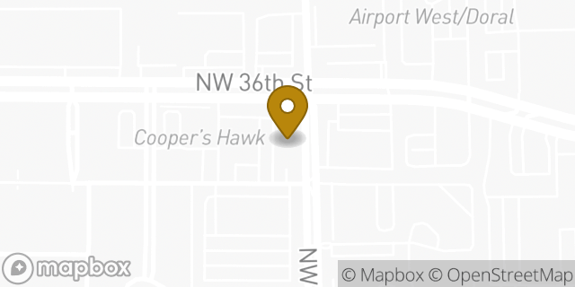 Map showing the location of Regions Bank in Doral, FL 33166