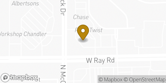 Map showing the location of CVS Pharmacy in Chandler, AZ 85226