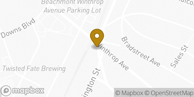 Map showing the location of Dunkin' in Revere, MA 02151