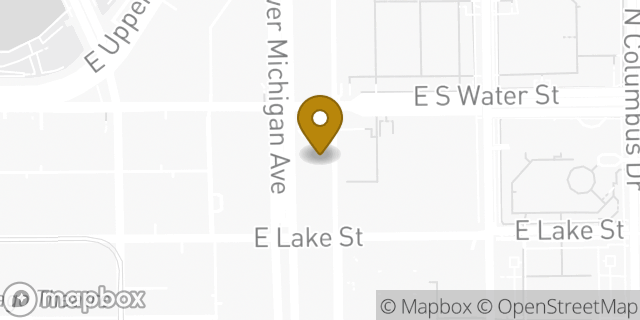 Map showing the location of LensCrafters in Chicago, IL 60601