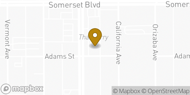 Map showing the location of Papa John's in Paramount, CA 90723