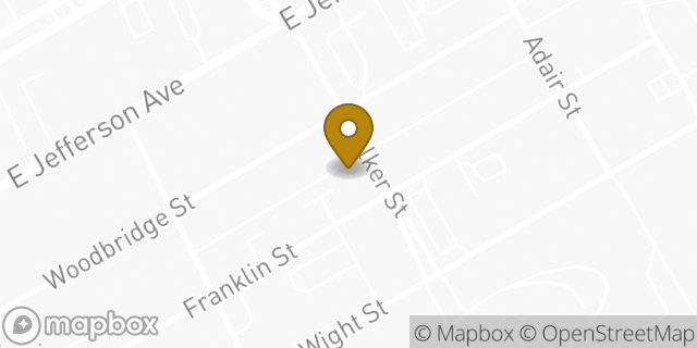 Map showing the location of The UPS Store in Detroit, MI 48207
