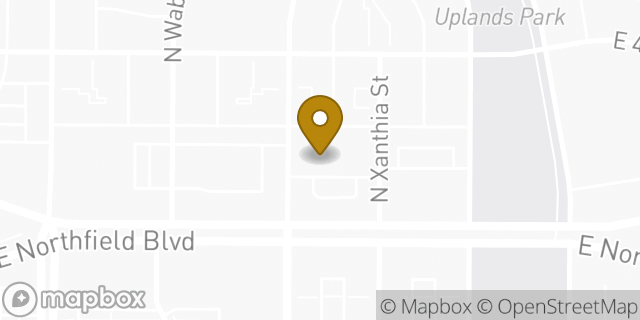Map showing the location of Amazon Locker - Tupan in Denver, CO 80238