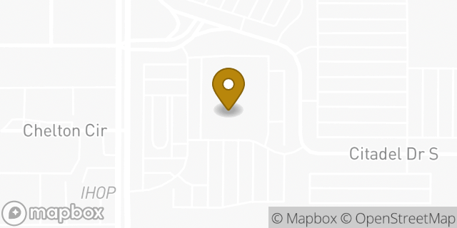 Map showing the location of Sportsman's Warehouse in Colorado Springs, CO 80909
