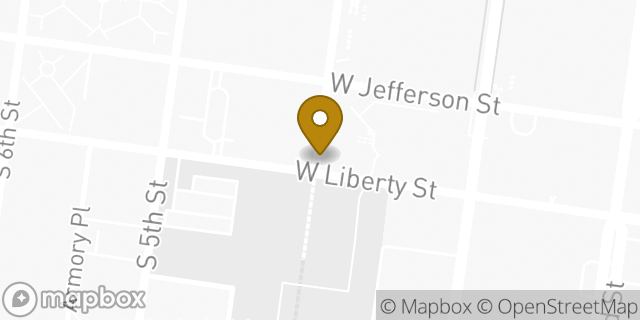 Map showing the location of Chipotle Mexican Grill in Louisville, KY 40202